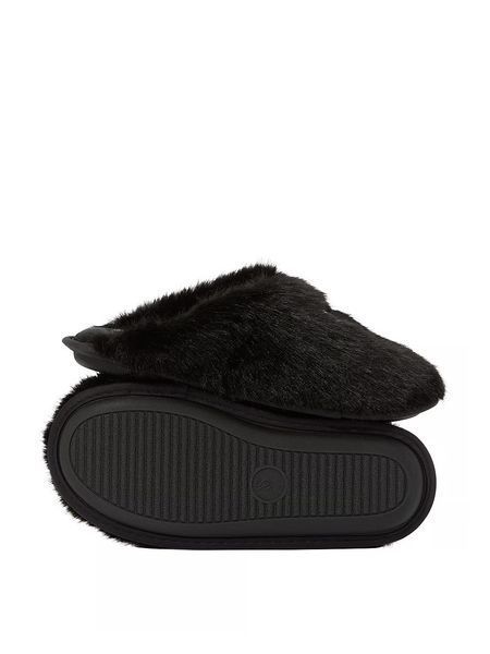 Домашні капці Victoria's Secret Luxe Plush Closed-Toe Slippers чорні S 45555675 фото
